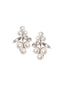 Pearl and crystal mini bridal stud earring on white back ground