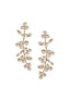 Swarovski crystal gold drop bridal earring on white background