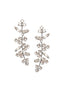 Swarovski crystal silver drop bridal earring on white background