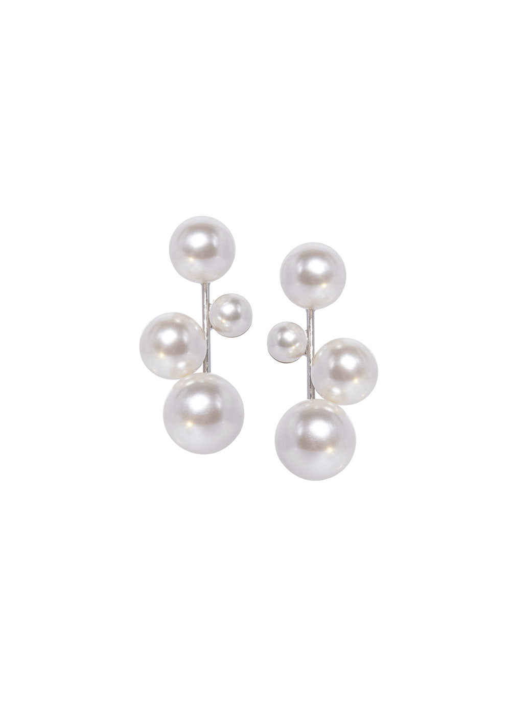 Clustered Swarovski pearl stud
