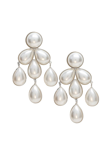 Audrey Droplet Chandelier Earrings - bridal Earrings - Elizabeth Bower