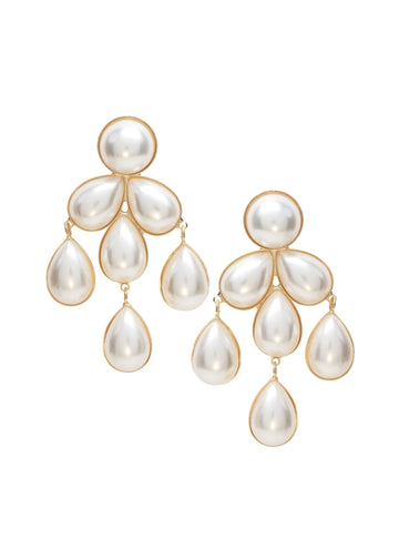 Audrey Droplet Chandelier Earrings - bridal Earrings - Elizabeth Bower