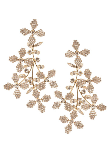 Budding Cascade Crystal Chandeliers - bridal Earrings - Elizabeth Bower