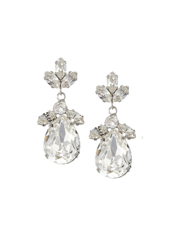 Classic Drop Crystal Bridal Earrings - bridal Earrings - Elizabeth Bower