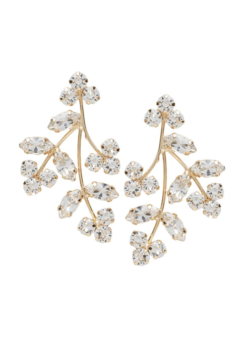 Crystal Triplet Cluster Stud Earring - bridal Earrings - Elizabeth Bower