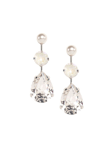 Crystal Triplet Drop Earrings - bridal Earrings - Elizabeth Bower