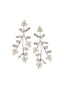 Swarovski pearl and crystal mini cascading chandelier in silver on white background