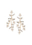Swarovski pearl and crystal mini cascading chandelier in gold on white background