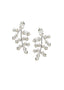 Swarovski crystal left right design earring on white background