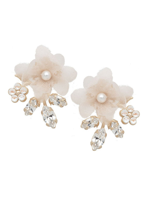 Fabrique Stud Earrings - bridal Earrings - Elizabeth Bower