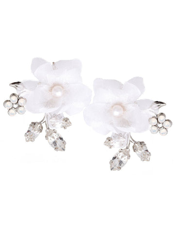 Fabrique Stud Earrings - bridal Earrings - Elizabeth Bower