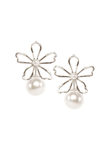 Gilda Duet Floral Stud Earrings - bridal Earrings - Elizabeth Bower