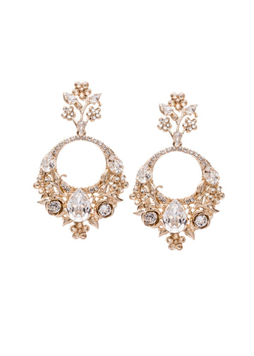 Highgarden Floral Chandelier Earrings - bridal Earrings - Elizabeth Bower