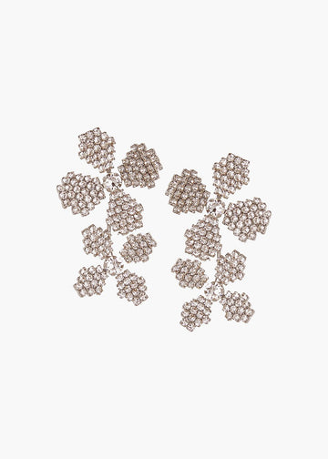 June Bud Dublet Floral Bridal Earrings - bridal Earrings - Elizabeth Bower