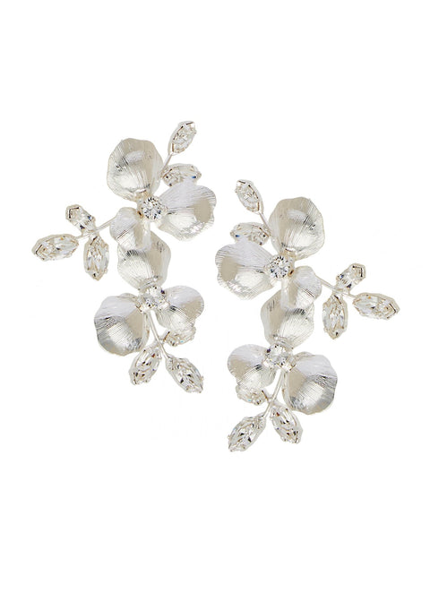 Orchid Crystalla Floral Chandelier - bridal Earrings - Elizabeth Bower