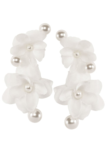 Organna Pearl Earrings - bridal Earrings - Elizabeth Bower