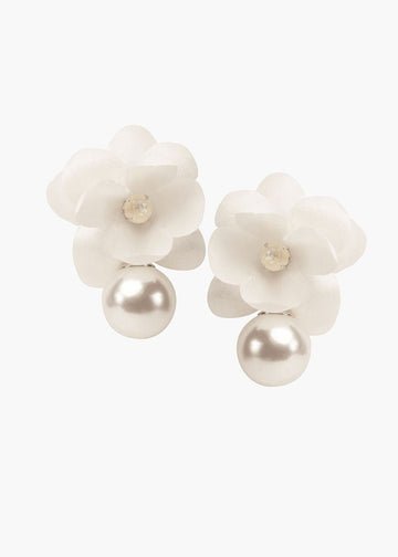 Organna Pearl Stud Earring - bridal Earrings - Elizabeth Bower