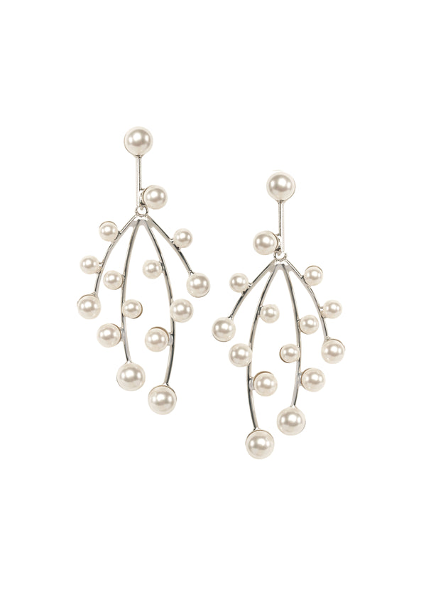 mini pearl cascade chandelier on white background