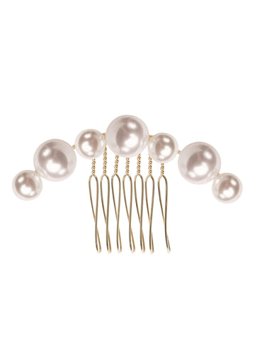Pearl Dublet Garland Comb - bridal Hairpiece - Elizabeth Bower