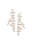 Statement earring in crystal, pearl and mother of pearl left right design
