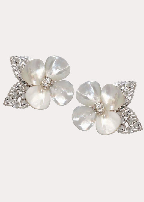 Petal Flower Earrings - bridal Earrings - Elizabeth Bower