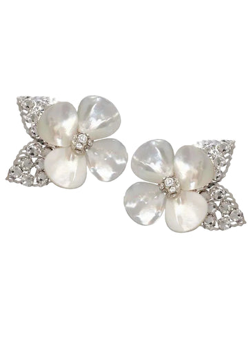 Petal Flower Earrings - bridal Earrings - Elizabeth Bower