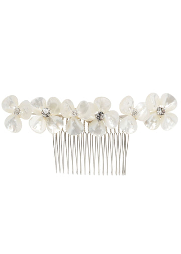 Petal Garland Floral Comb - bridal - Elizabeth Bower