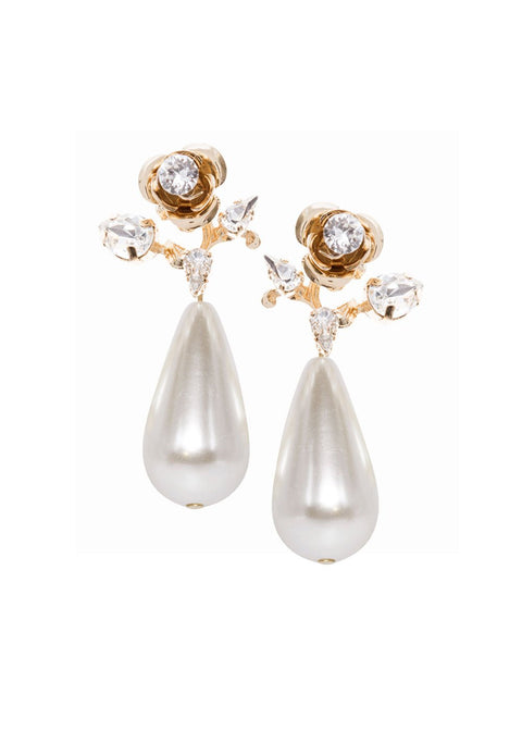 Rose Bauble Drop Earrings - bridal Earrings - Elizabeth Bower
