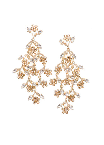 Sakura Dew Cascade Earrings - bridal Earrings - Elizabeth Bower