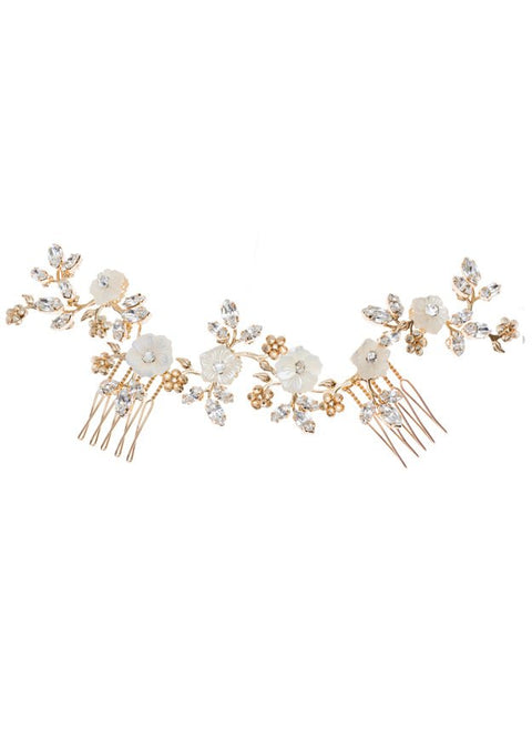 Sakura Petal Comb Large - bridal comb - Elizabeth Bower