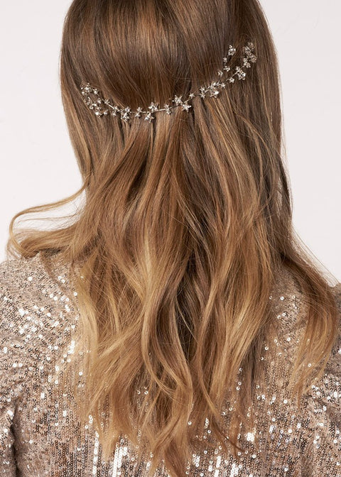 Starred Garland Crystal Comb - bridal comb - Elizabeth Bower