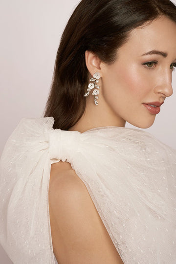 Trill Mini Floral Chandelier Earrings - bridal Earrings - Elizabeth Bower