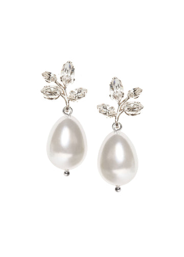 Vine Crystal Bud Drop Earrings - bridal Earrings - Elizabeth Bower