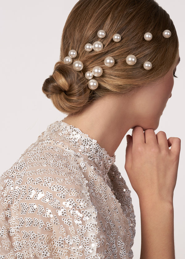 Bubble Pearl Bridal Hairpin set