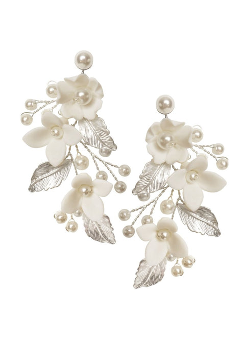 Adelweiss Floral Chandelier Earrings - bridal Earrings - Elizabeth Bower
