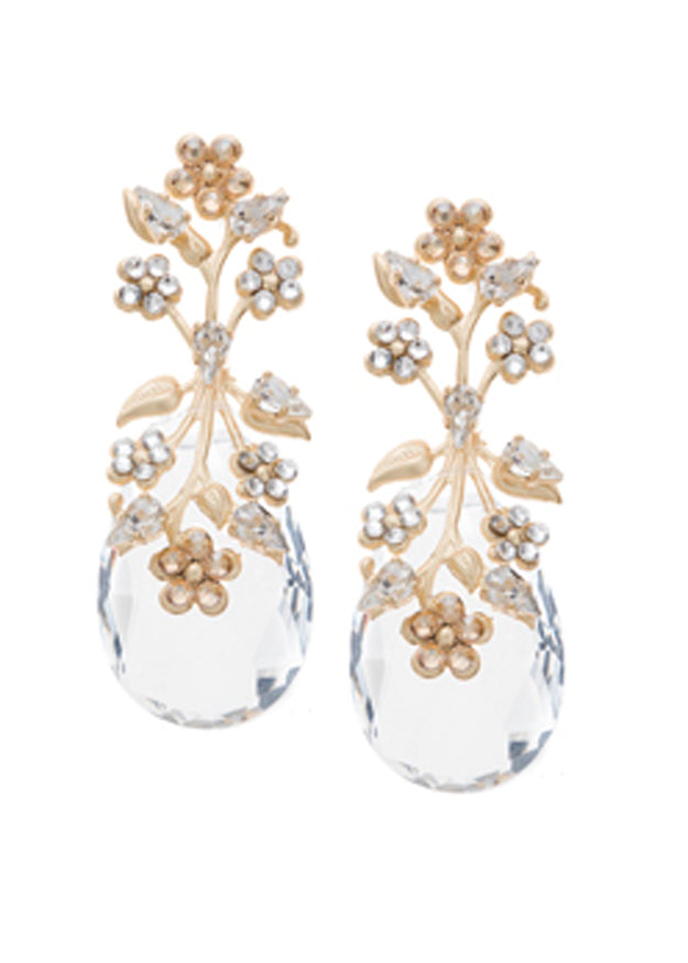 Sakura Dew Crystal Drop Earrings