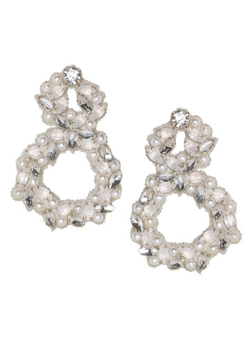 Annie Hoop Earrings - bridal Earrings - Elizabeth Bower