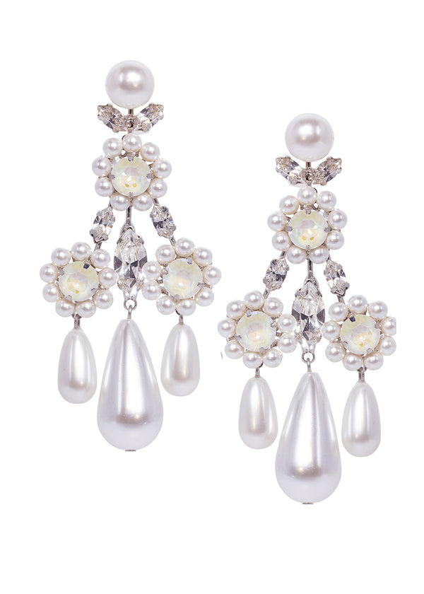 Baroque Pearl Chandelier Earrings
