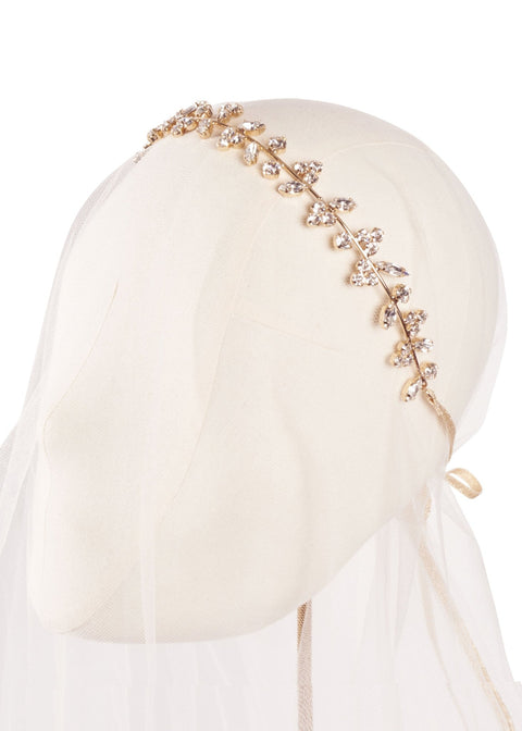 Bud Crystal Bridal Hairpiece - bridal hairband - Elizabeth Bower