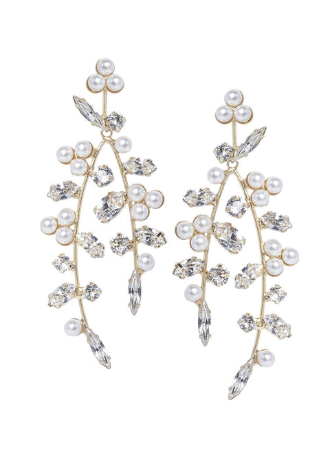 Budding Crystal Chandeliers - bridal Earrings - Elizabeth Bower