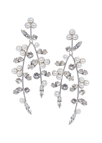 Budding Crystal Chandeliers - bridal Earrings - Elizabeth Bower