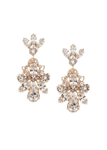 Downton Drop Crystal Earrings - bridal Earrings - Elizabeth Bower