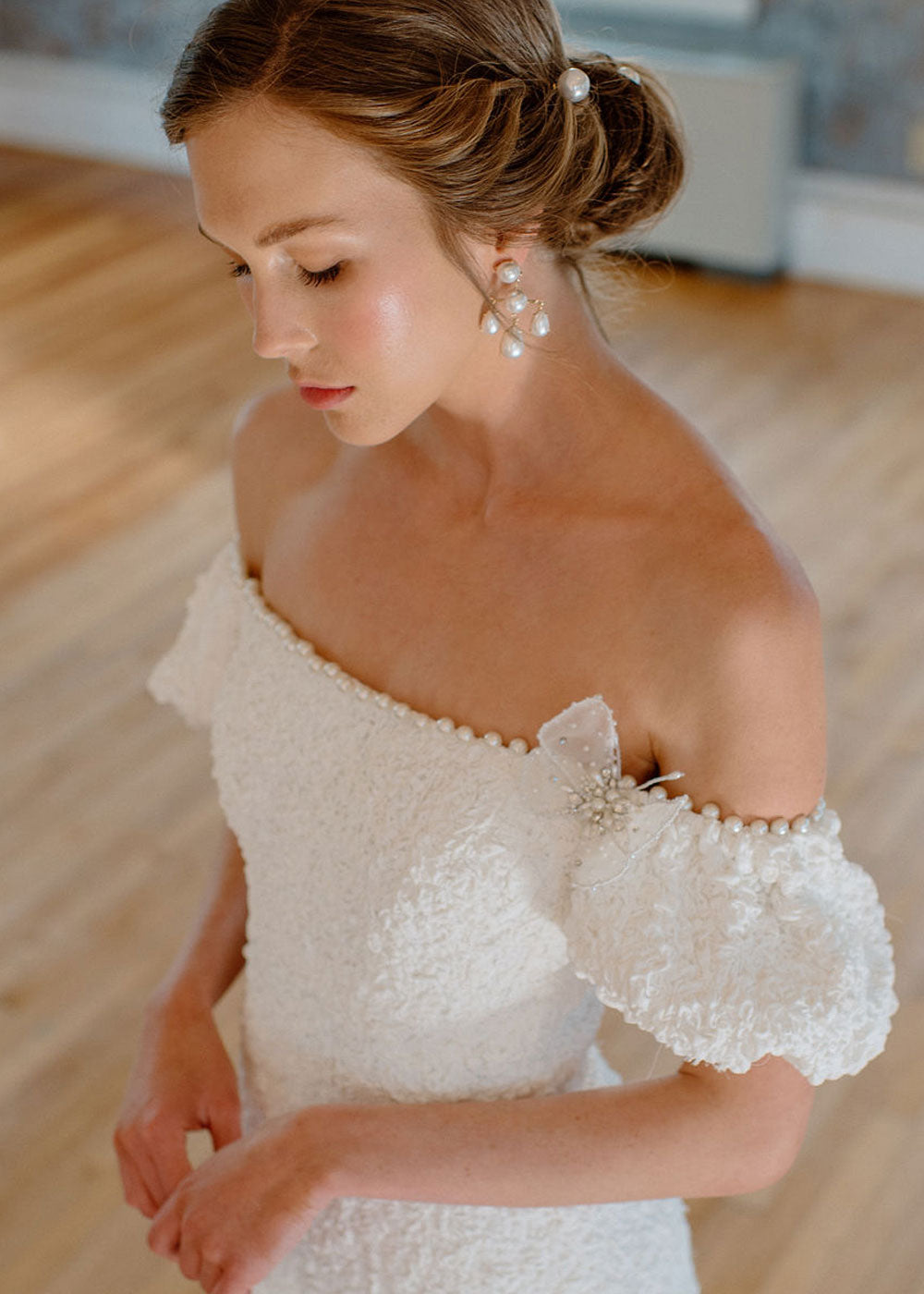 Audrey Pearl Chandelier Earrings