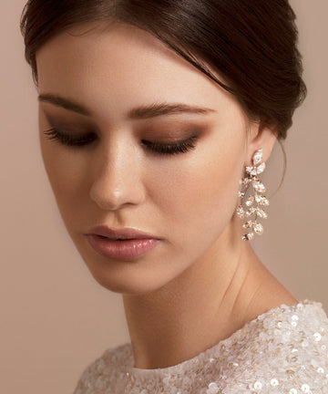 Eden Mini Crystal Chandelier - bridal Earrings - Elizabeth Bower