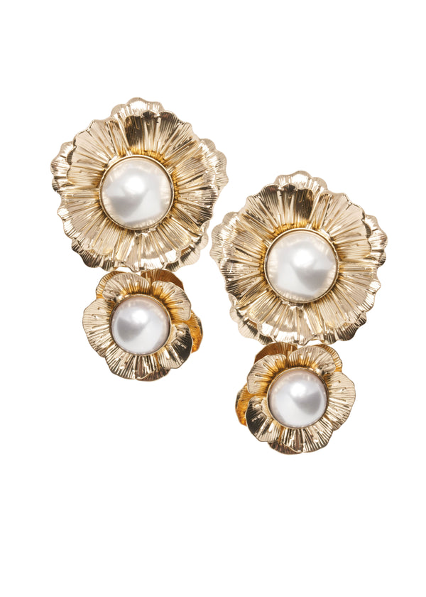 Clematis Pearl Dublet Earring