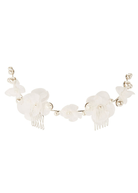 Flutter Pearl Garland Comb - bridal comb - Elizabeth Bower