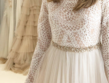 Francine Floral Belt - bridal Sash - Elizabeth Bower