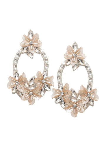 Francine Hoop - bridal Earrings - Elizabeth Bower