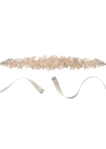 Francine Sash Long - bridal Sash - Elizabeth Bower