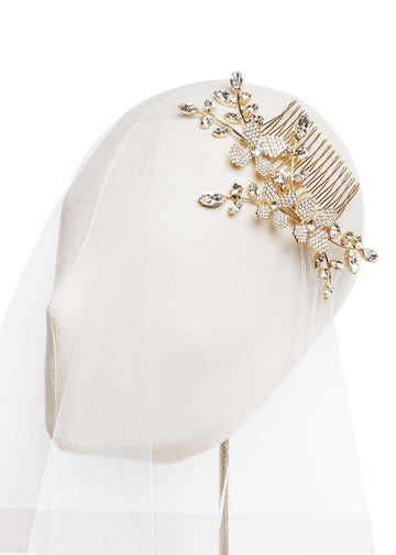 June Crystalla Crystal Bridal Comb - bridal comb - Elizabeth Bower